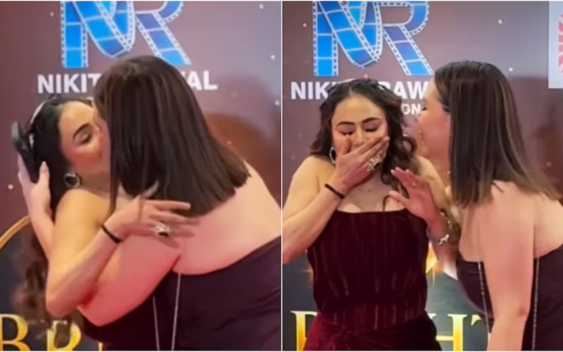Nikita Rawal y el beso no consensuado que recibió de una fan que está dando vuelta al mundo