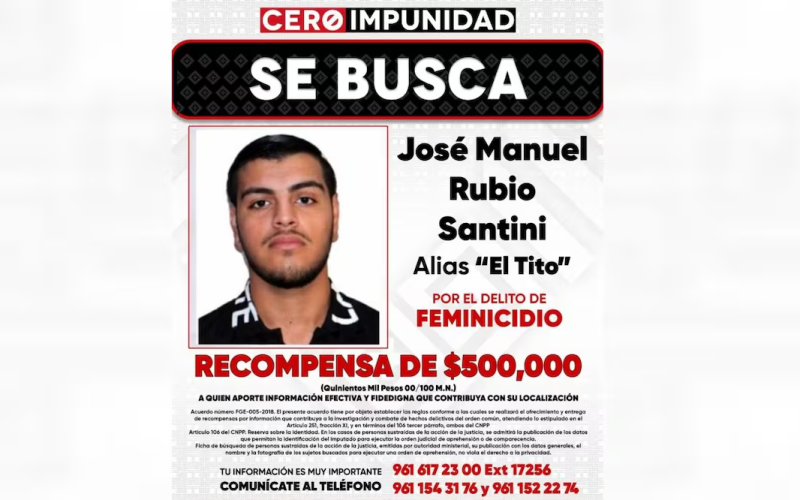 Detienen en Sinaloa a «El Tito», feminicida de Beany Lozano; ofrecían medio mdp por localizarlo