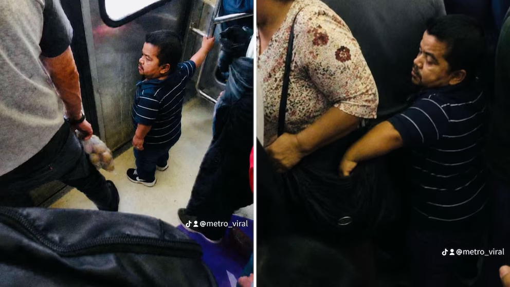 Captan a hombre de talla baja presuntamente robando en el Metro CDMX