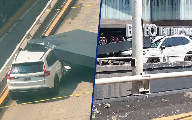VIDEO. Estructura metálica cae frente a Paseo Interlomas: hay 2 mu3rtos y 6 heridos
