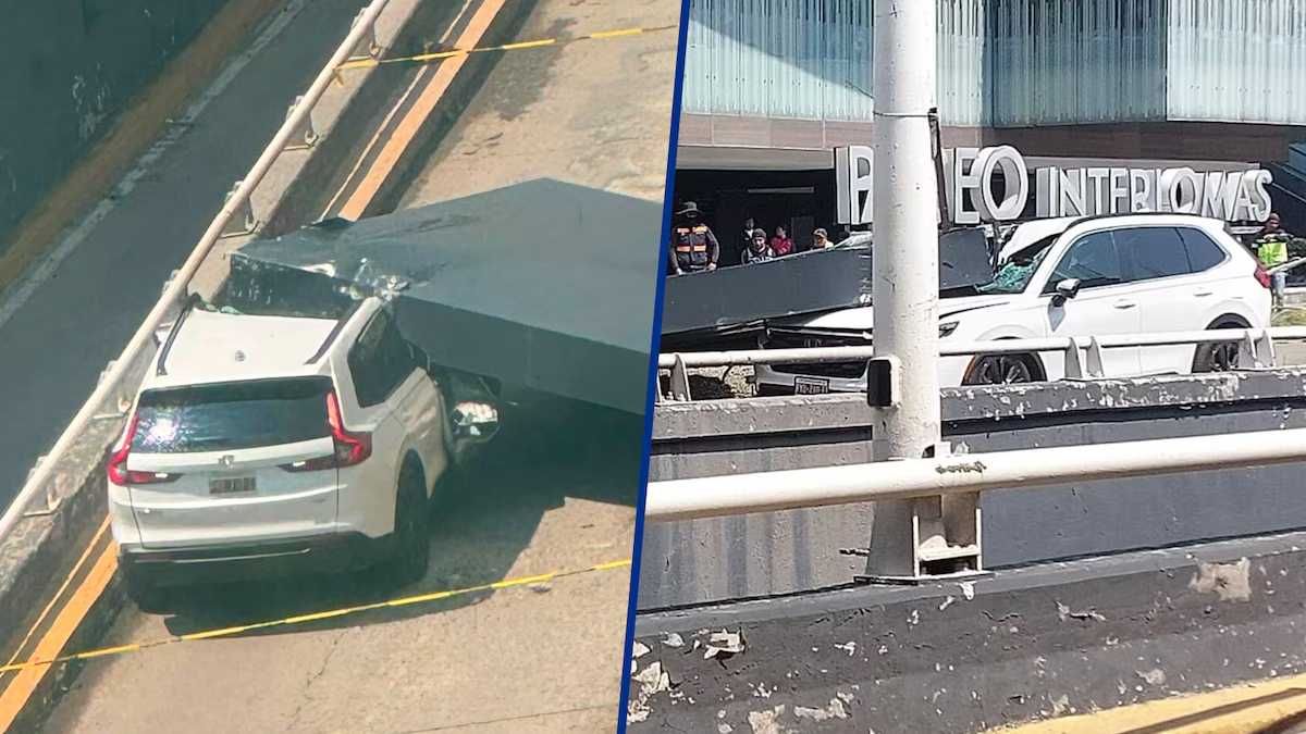 VIDEO. Estructura metálica cae frente a Paseo Interlomas: hay 2 mu3rtos y 6 heridos