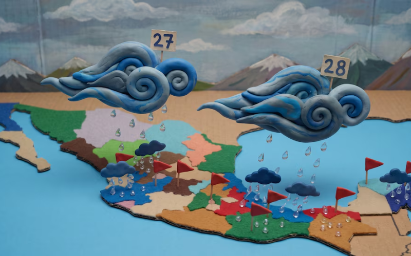 Ondas tropicales 27 y 28 sobre el occidente y sureste de México provocarán lluvias intensas en 9 estados