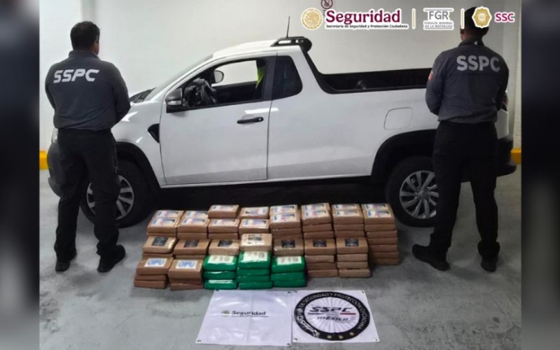 Cae sujeto que transportaba 217 kilogramos de c*caína en un automóvil en la México-Cuernavaca