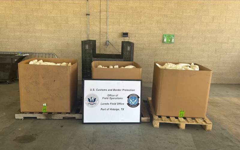 Interceptan en EEUU casi una tonelada de metanfetamina oculta en cargamento de apio proveniente de Reynosa, Tamaulipas