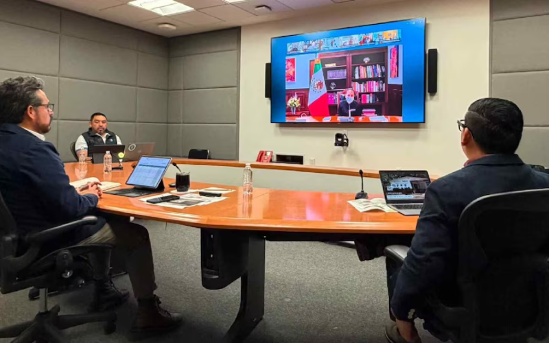 Sheinbaum reaparece en reunión virtual con funcionarios del IMSS a pesar de estar enferma de gripe