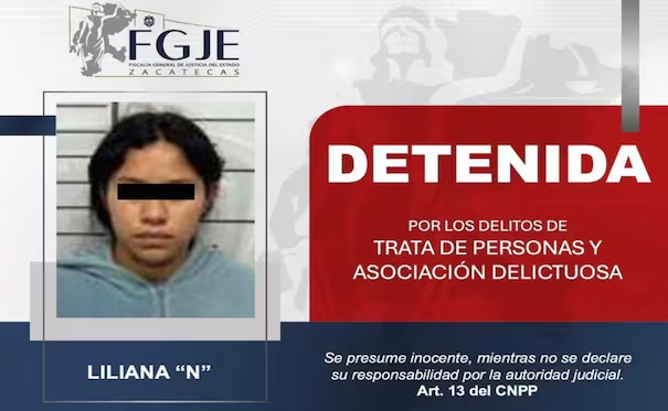 Detienen a mujer reportada como d*saparecida en Zacatecas; la investigan por tr*ta y reclutamiento criminal