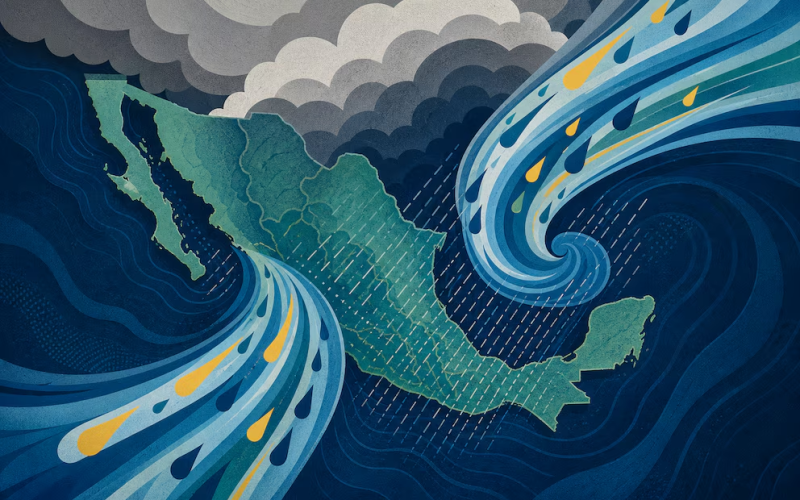 Ondas tropicales 30 y 31 azotarán México con lluvias muy fuertes hoy lunes 24 de agosto: lista de estados afectados