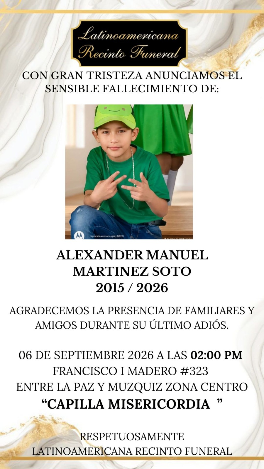 CONSTERNA A LA REGIÓN CENTRO EL FALLECIMIENTO DE ALEXANDER