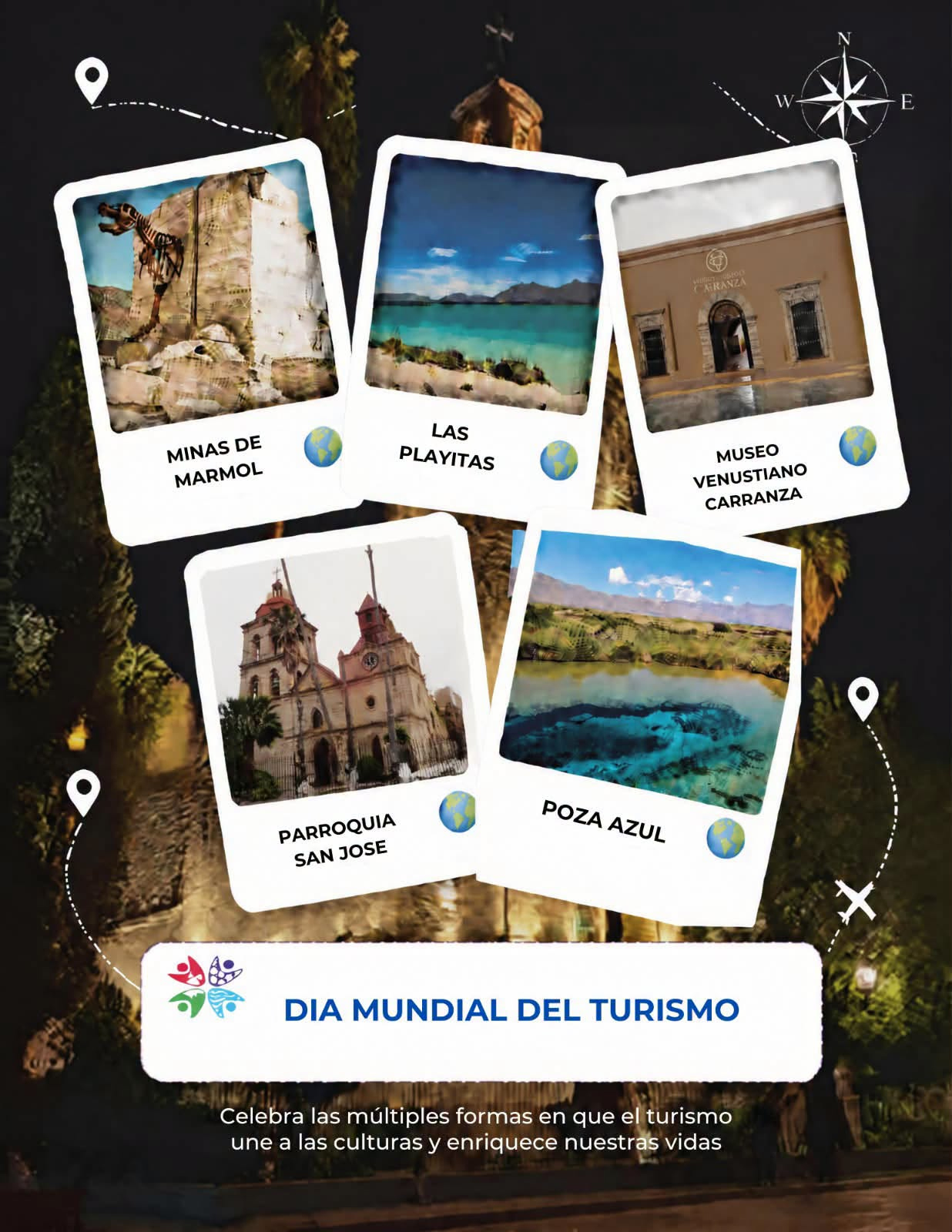 Conmemoran el Día Mundial del Turismo en Cuatro Ciénegas