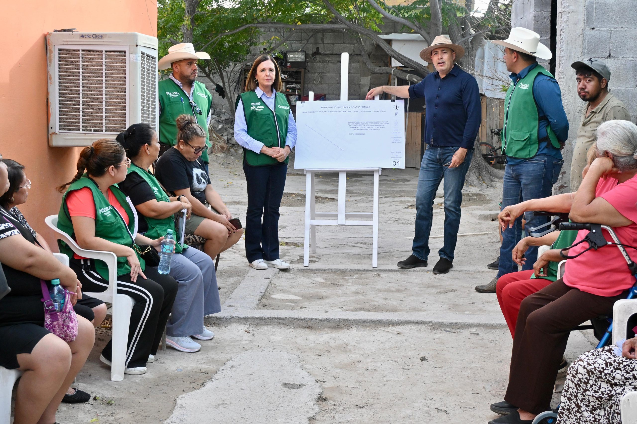 Inician Sari obra de agua potable en Colonia Borja