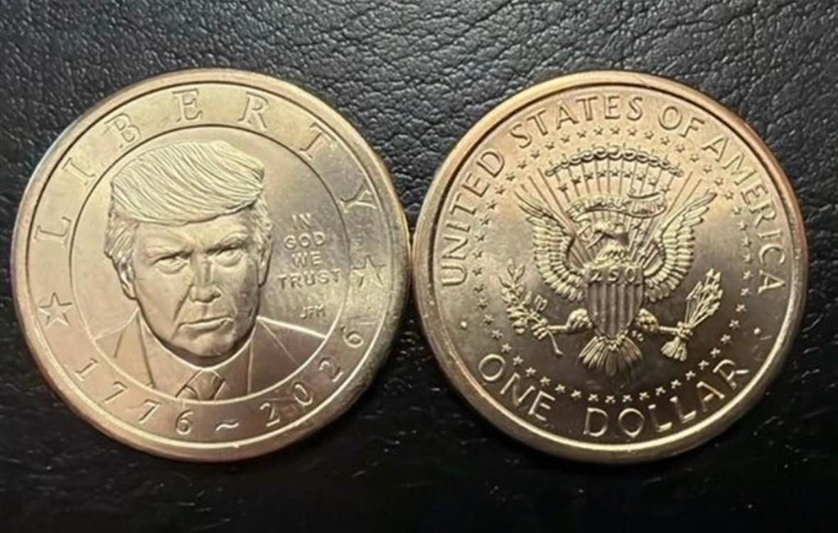 Emiten en EU moneda de 1 dólar con la cara de Trump