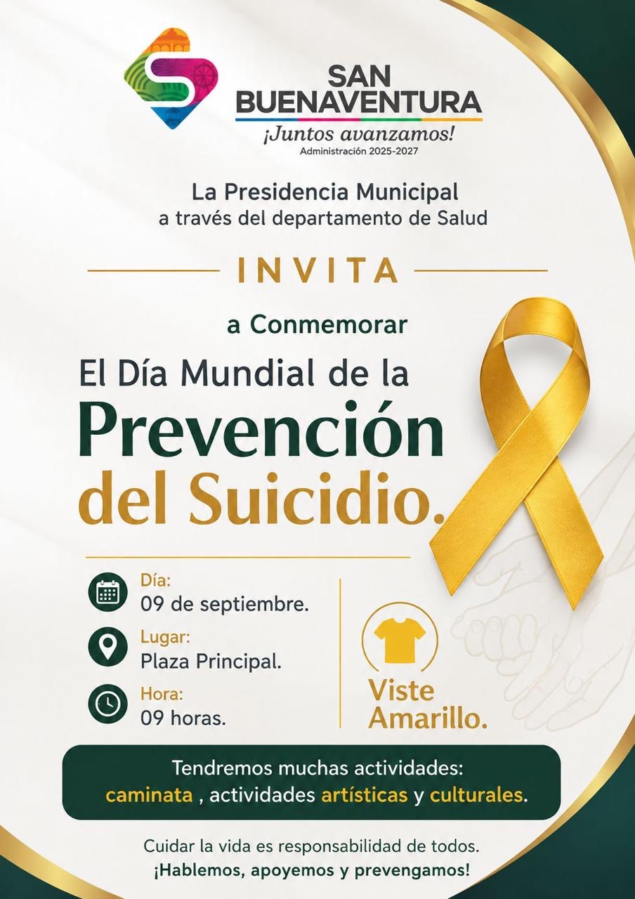 Invita SB a Caminata Amarilla por prevención del suicidio