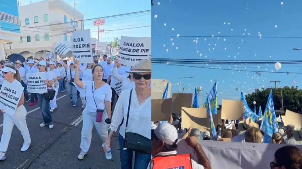 Sinaloa ponte de pie: cientos de ciudadanos marchan por la paz