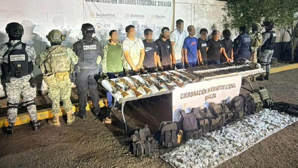 Caen 9 en Sinaloa con armas y drogas