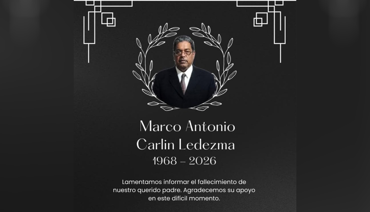 Fallece Marco Antonio Carlin Osuna, ex funcionario del Sindicato Democrático