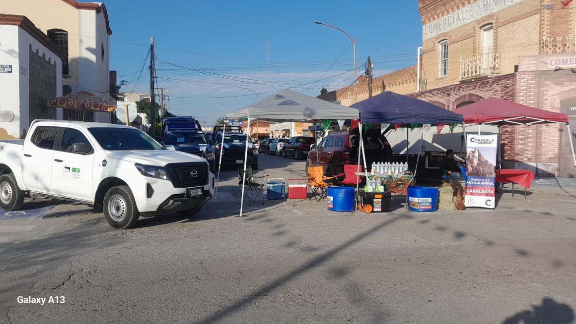 Vigilan salud de equinos en Cabalgata Sabinas 2026