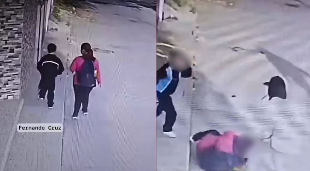 Niño intenta defender a su mamá con un hula-hula durante asalto en Zumpango: video causa indignación