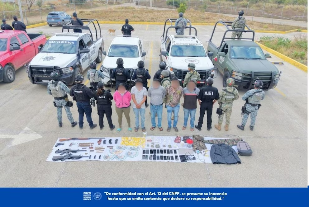 Cateo en Oaxaca destapa centro de distribución de drog4s en la Sierra Sur: detienen a cinco y aseguran arm4s de alto poder