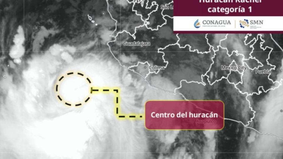 «Rachel» se convierte en huracán categoría 1; desatará lluvias intensas en Jalisco, Colima y otros dos estados