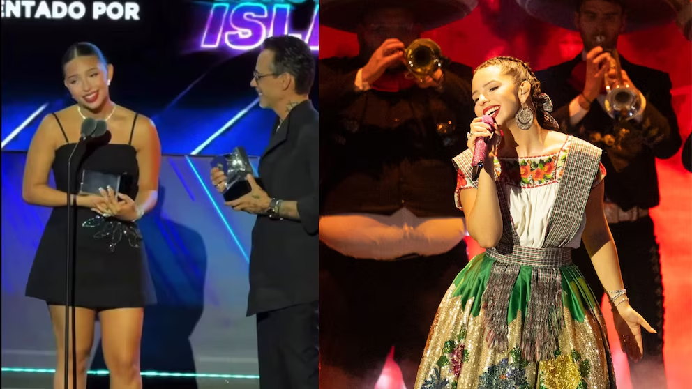 Redes acusan que Ángela Aguilar habría comprado su triunfo en Premios Juventud 2026 y sospechan de bots a su favor