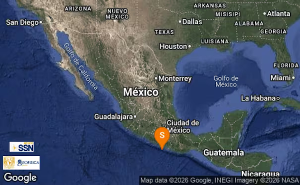 Se registra un sismo de magnitud 4.8 en Guerrero; epicentro se ubicó al sur de San Marcos