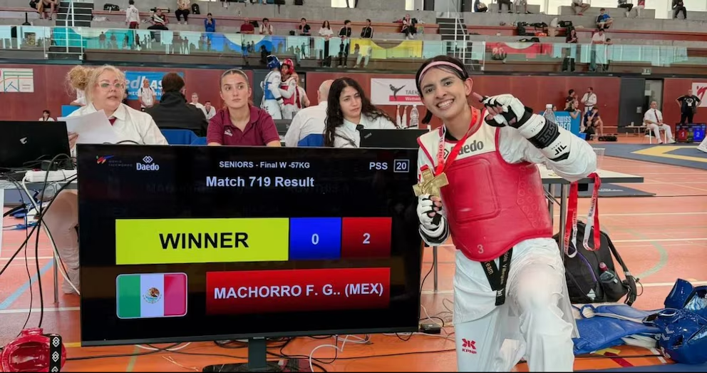 Fabiola Villegas brilla con medalla de oro en el Abierto de Taekwondo