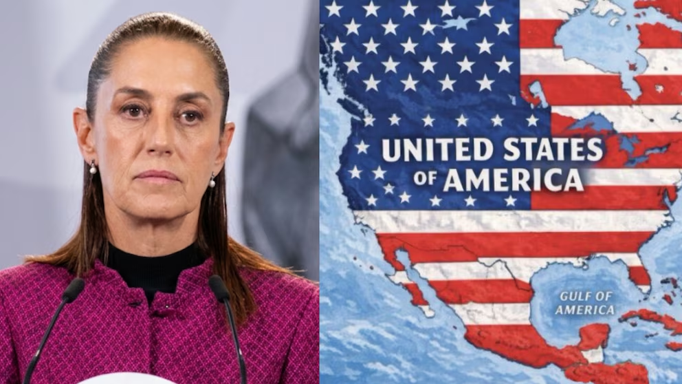 Sheinbaum responde a Trump tras el mapa que cubrió a México con la bandera de EEUU: “No es ni será colonia ni protectorado de ningún país extranjero”