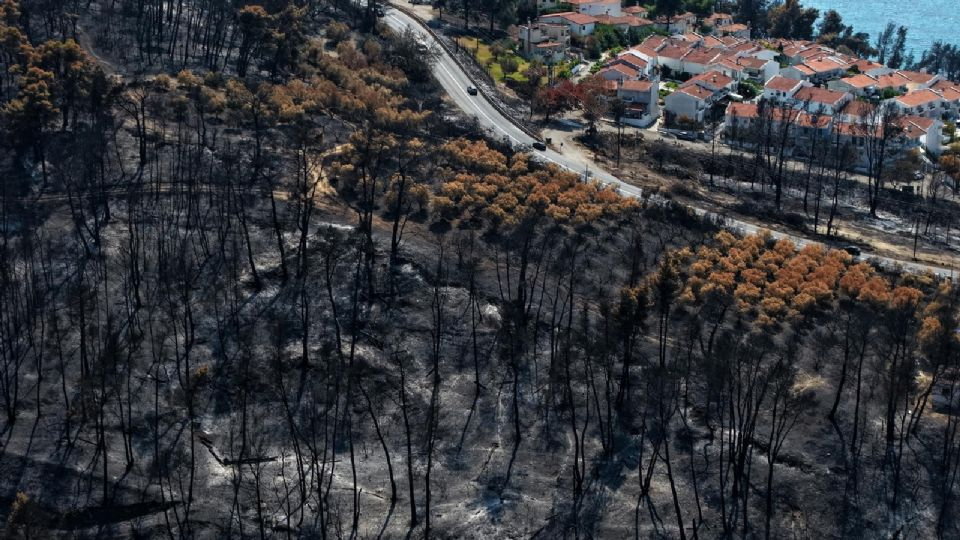 Incendio forestal en Grecia no cede tras ocho días y arrasa con el parque nacional Pindos