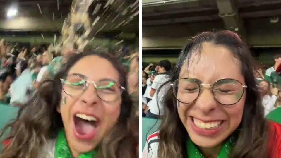 Aficionada que se hizo viral en el Mundial por ser bañada con cerveza es acusada de ‘estafadora’ y de perseguir a futbolistas