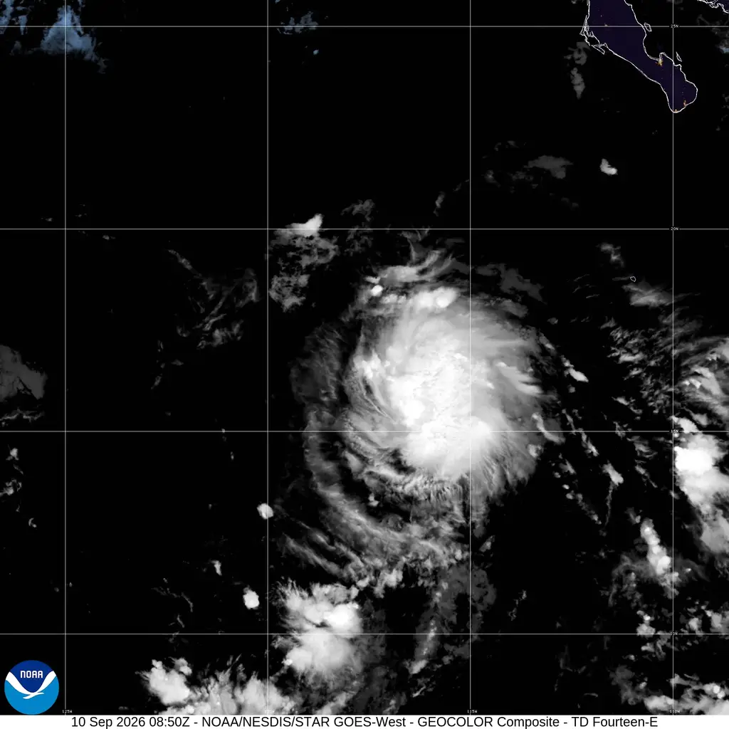La tormenta tropical Norbert se forma en el Pacífico al sur de Baja California