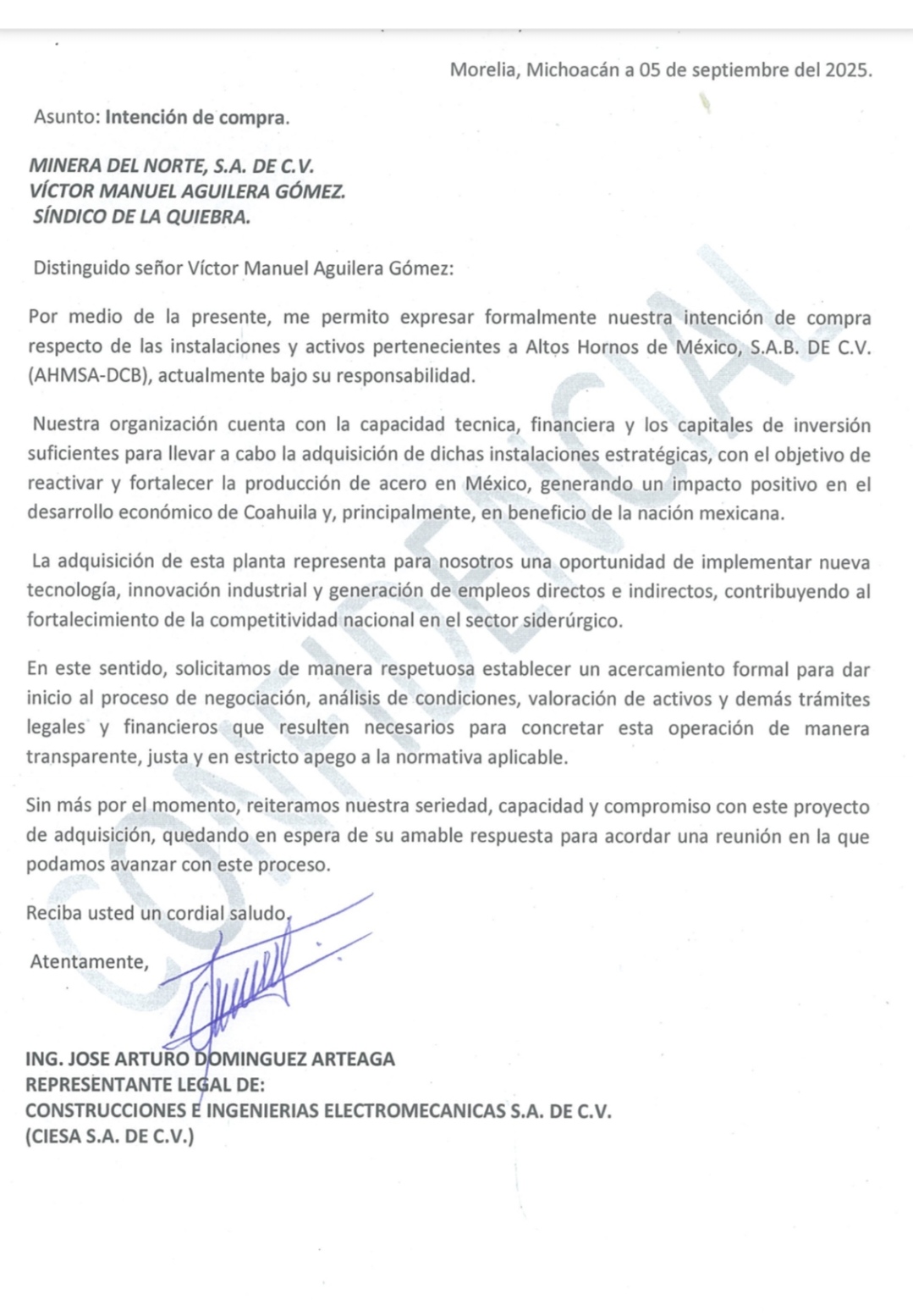 Alardeaba desde 2025 tener dinero para comprar AHMSA