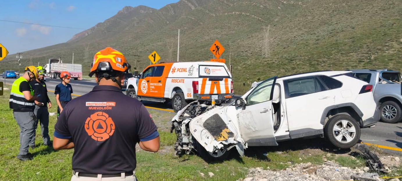 Heridos dos menores y un adulto en la carretera Saltillo- Monterrey