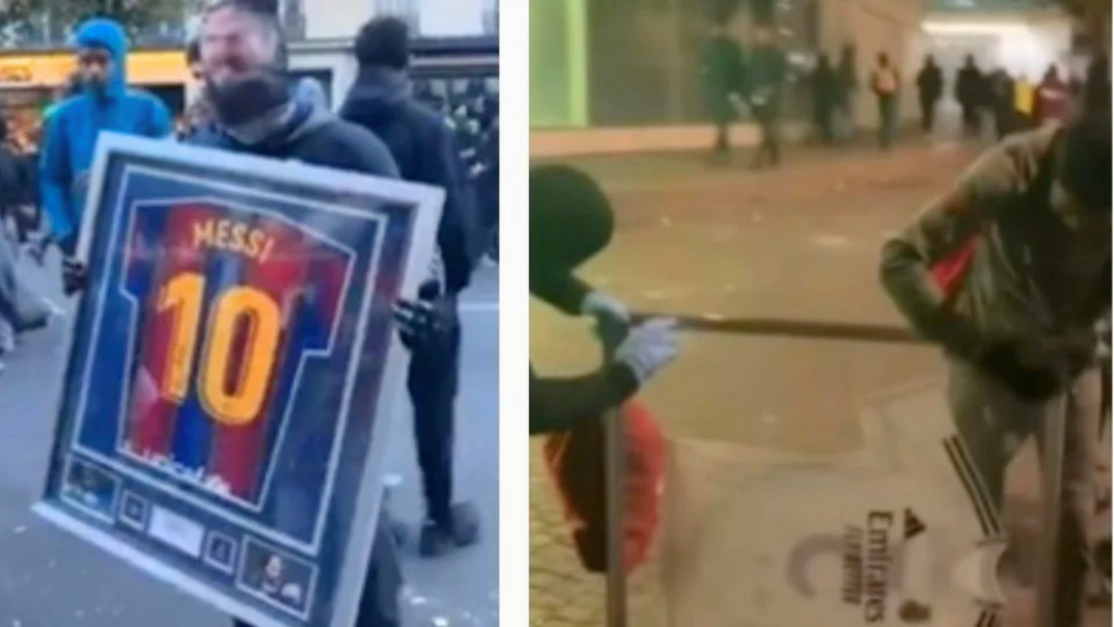 Roban camisetas de colección firmadas por Messi y Zidane durante los disturbios en París