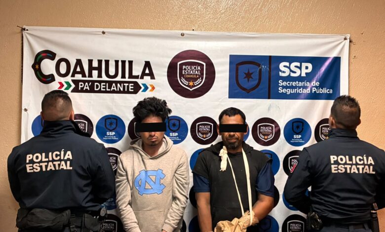 Aseguran estatales a 2 por homicidio en Ramos Arizpe