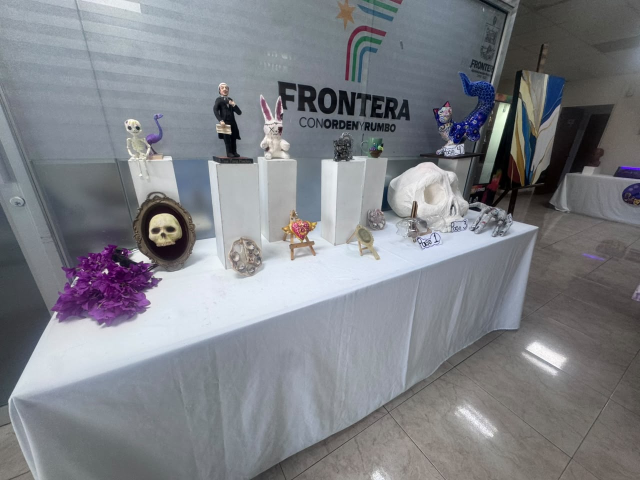 Exhiben alumnos esculturas en CF