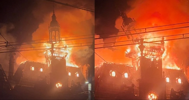 Incendian alcaldía histórica en Francia