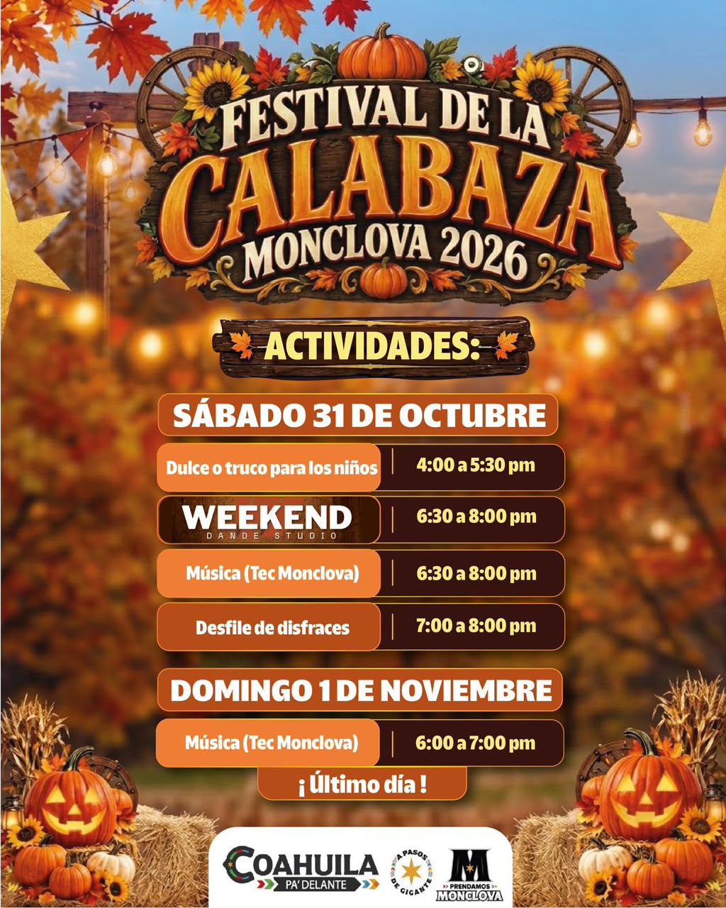 Invitan a disfrutar del Festival de la Calabaza
