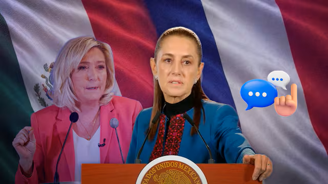 Reprocha Sheinbaum a Le Pen por dichos