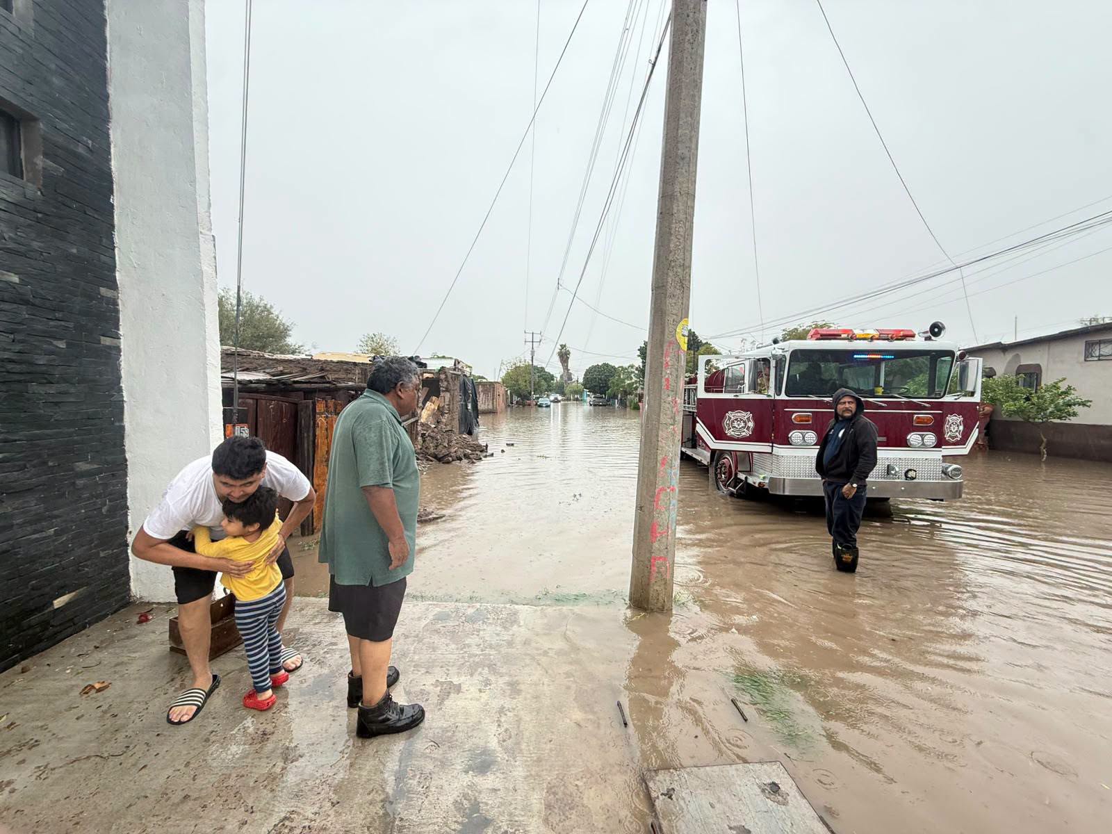Bajo el agua tras las lluvias en San Pedro de las Colonias