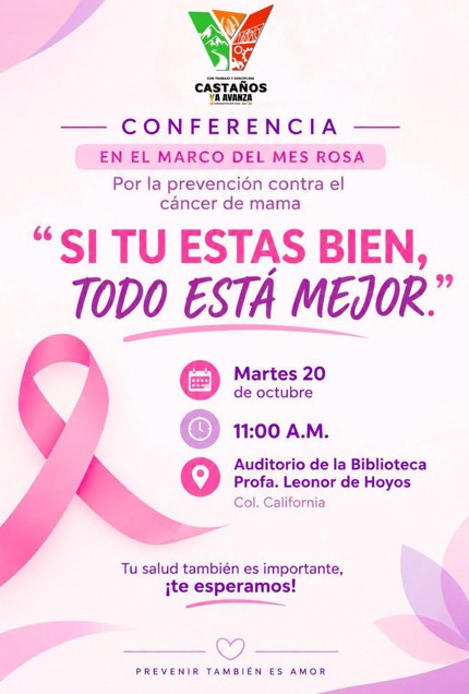 Promueve Castaños prevención del cáncer