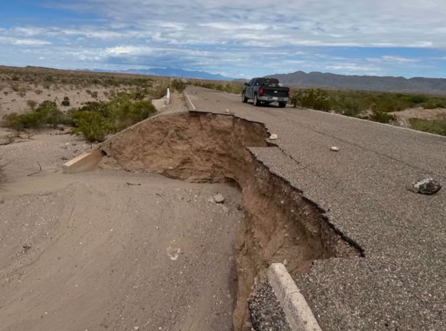 Erosión devora tramo de la Múzquiz–Ojinaga