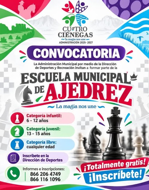 Impulsa Ciénegas escuela de ajedrez