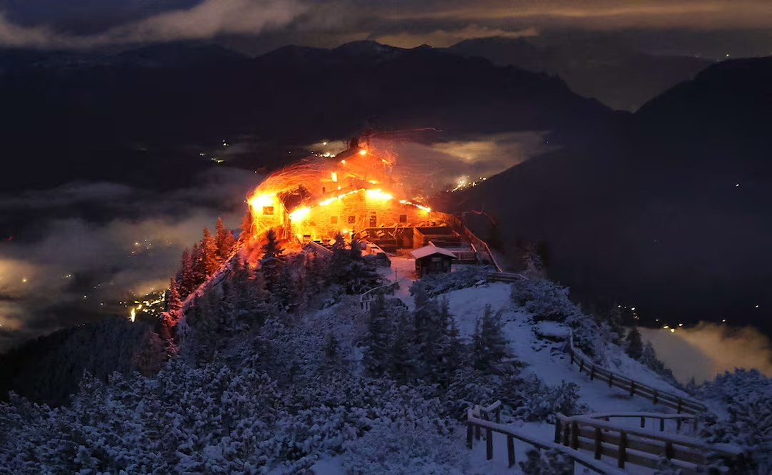 Incendio arrasa el «Nido del Águila», refugio construido para Hitler; hay un sospechoso detenido que podría tener problemas mentales