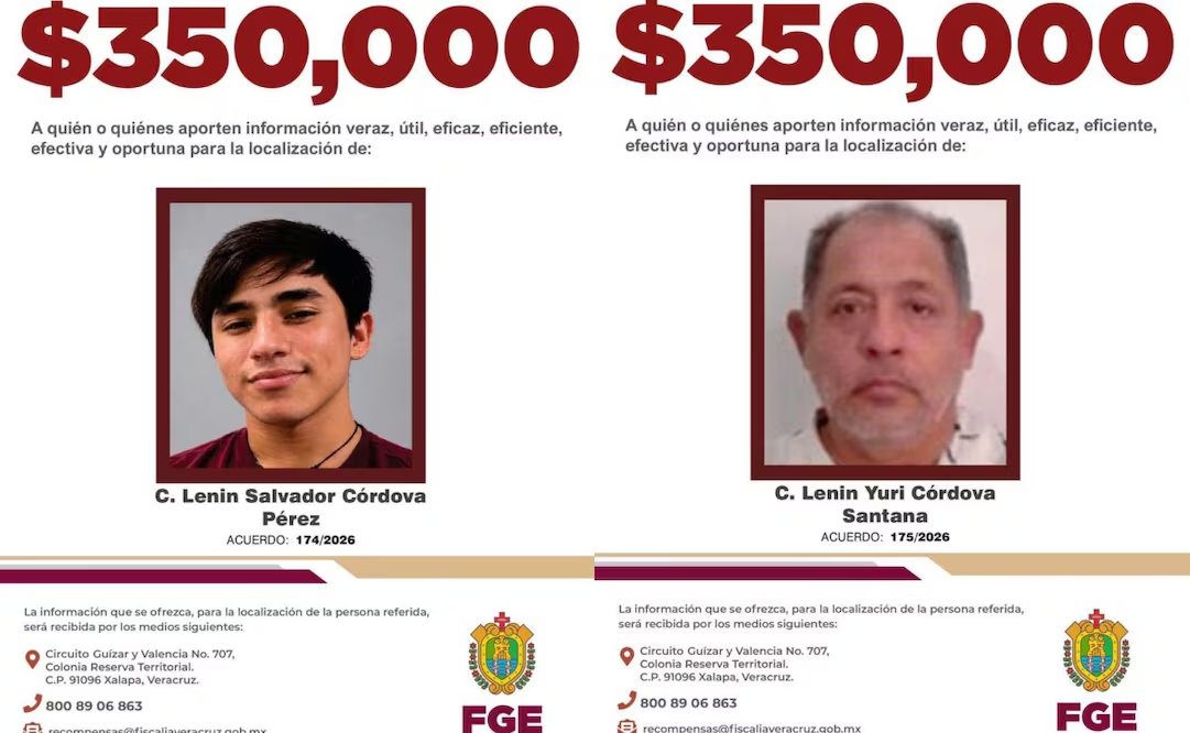Fiscalía de Veracruz ofrece 350 mil pesos a quien dé información del presunto f3minicida de doctora; su padre es buscado por encubrimiento