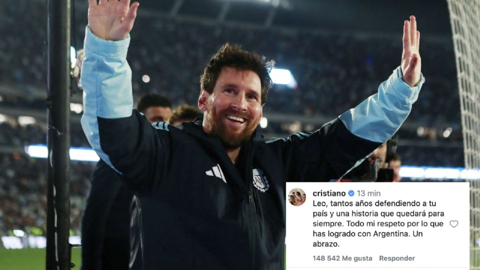 Cristiano Ronaldo felicita a Messi tras su adiós de la selección de Argentina: «Todo mi respeto por lo que has logrado»
