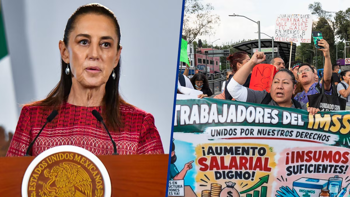 ‘No hay crisis de salud’, afirma Sheinbaum por marcha de trabajadores del IMSS; ‘no estamos cruzados de brazos’