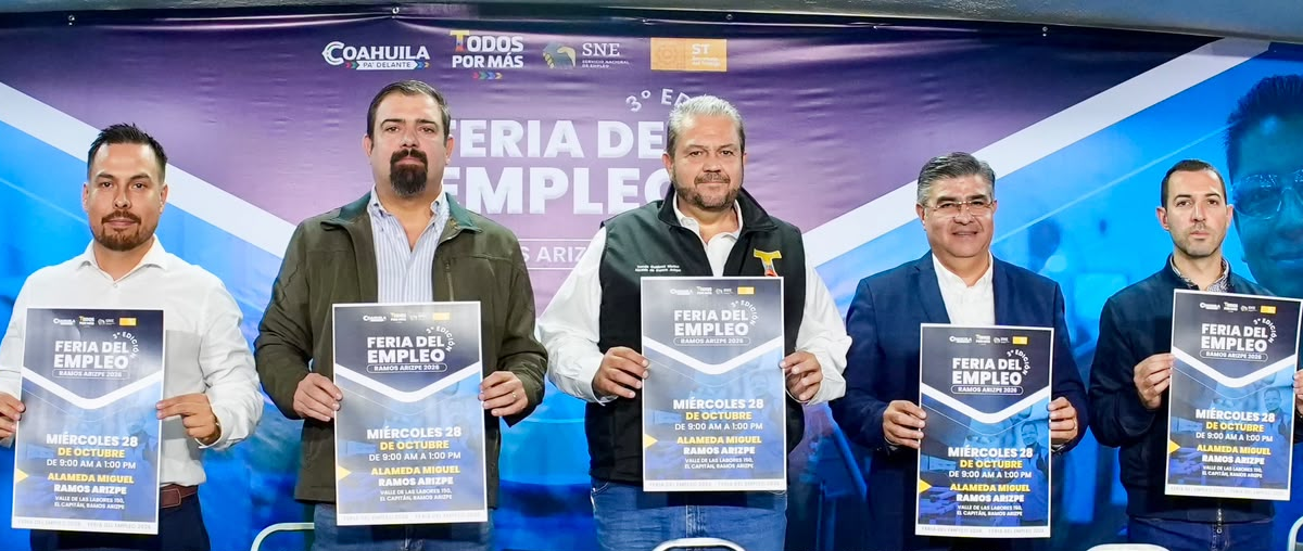 Anuncia Tomás Gutiérrez Feria del Empleo con 2 mil vacantes en Ramos Arizpe