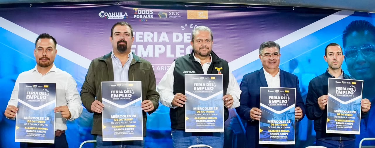 Anuncia Tomás Gutiérrez Feria del Empleo con 2 mil vacantes en Ramos Arizpe