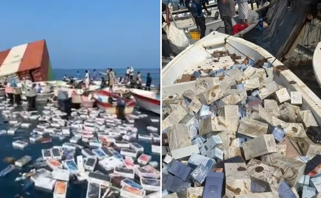 Pescadores rescatan del mar cientos de iPhones en el Golfo Pérsico; eran transportados en un barco que se hundió en Ormuz