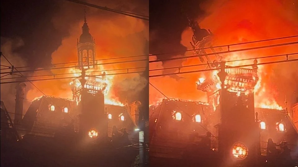 Incendian ayuntamiento declarado monumento histórico durante protestas en Francia